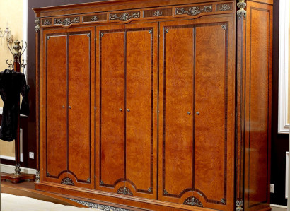 XXL BIG Wardrobe 6 Doors Antique Style Baroque Rococo Wood Wall Cabinet Wardrobe